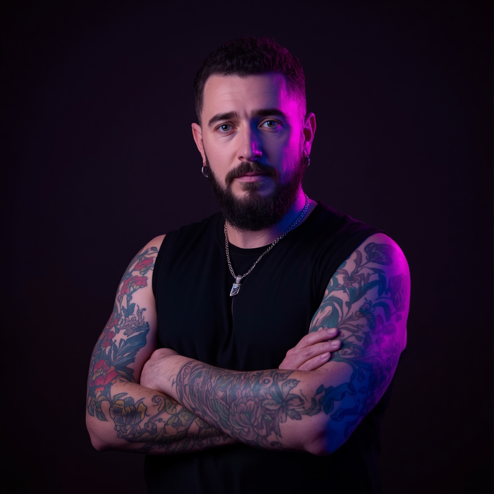 Doc, tattoo artist at New Wave